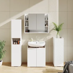 Vicco Armoire de toilette Blanc 80.2x64cm* Armoire De Toilette