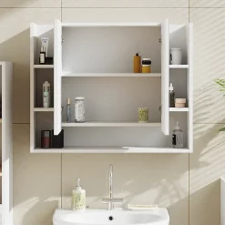 Vicco Armoire de toilette Blanc 80.2x64cm* Armoire De Toilette