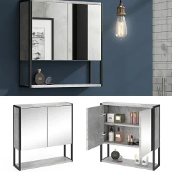 Vicco Armoire de toilette Béton 60x60.6cm