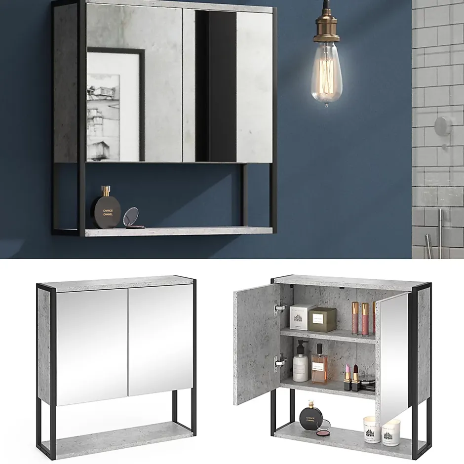 Vicco Armoire de toilette Béton 60x60.6cm