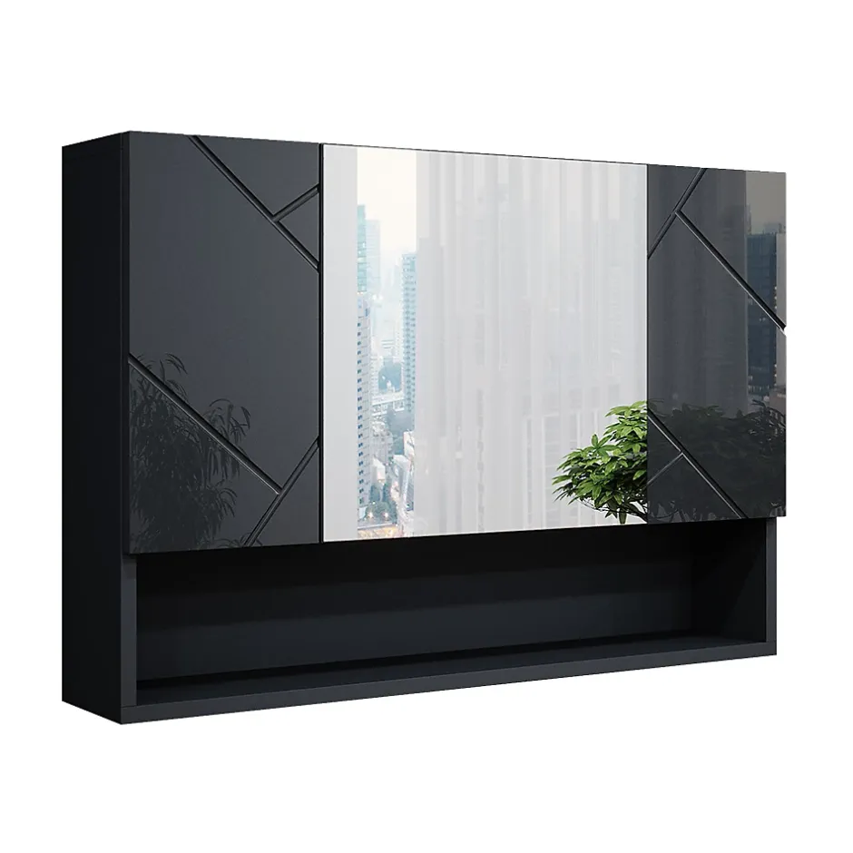 Vicco Armoire de toilette Anthracite Haute brillance 80.1x55cm* Armoire De Toilette