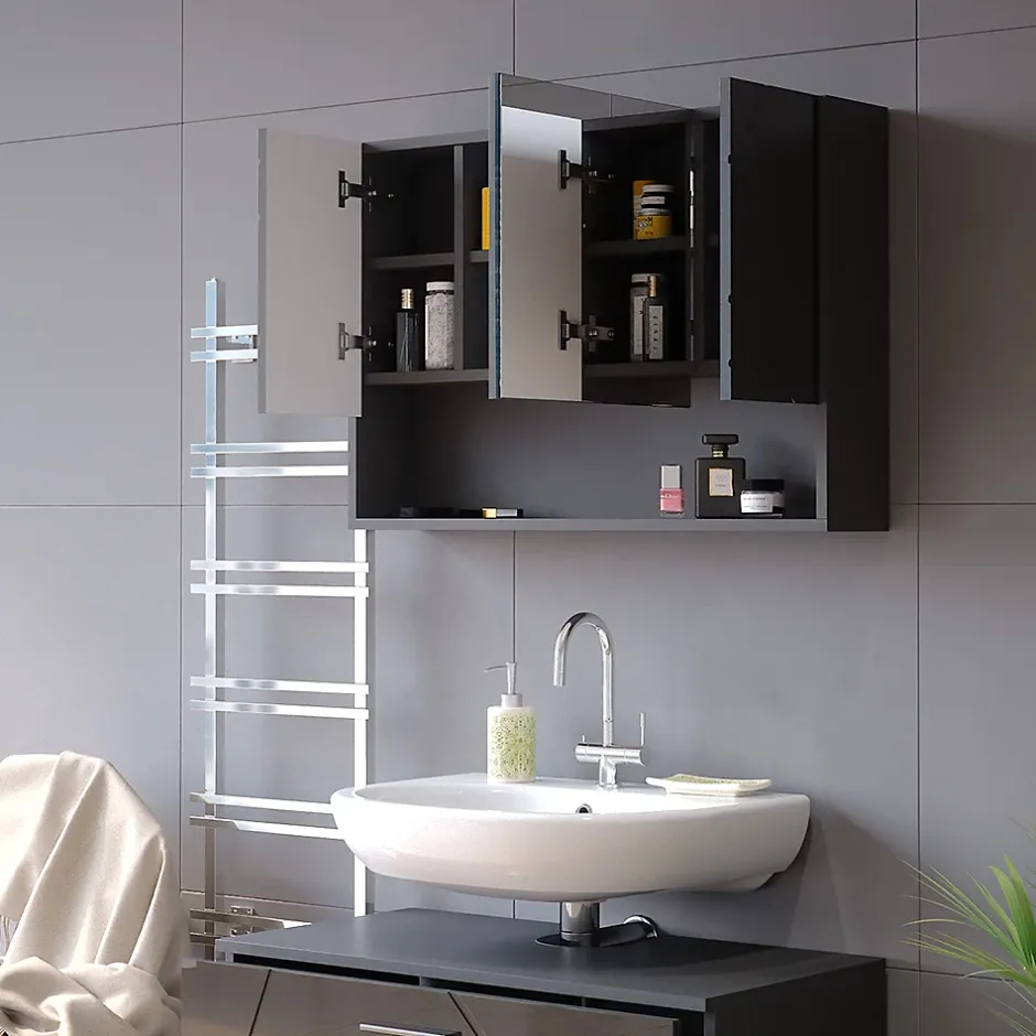Vicco Armoire de toilette Anthracite Haute brillance 80.1x55cm* Armoire De Toilette