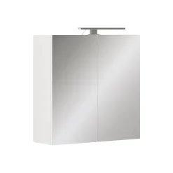 Vicco Armoire de toilette Blanc 60x60cm avec éclairage LED