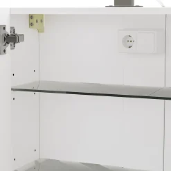 Vicco Armoire de toilette Blanc 60x60cm avec éclairage LED