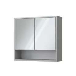 Vicco Armoire de toilette Gris 70x65cm avec 2 portes* Armoire De Toilette
