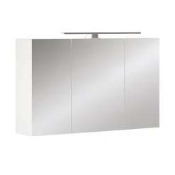 Vicco Armoire de toilette Blanc 100x60cm avec 3 portes et éclairage LED* Armoire De Toilette