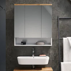 Vicco Armoire de toilette Blanc 70x77.5cm avec 3 portes