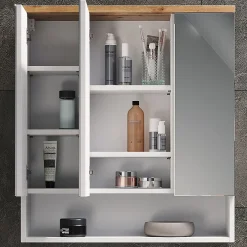 Vicco Armoire de toilette Blanc 70x77.5cm avec 3 portes