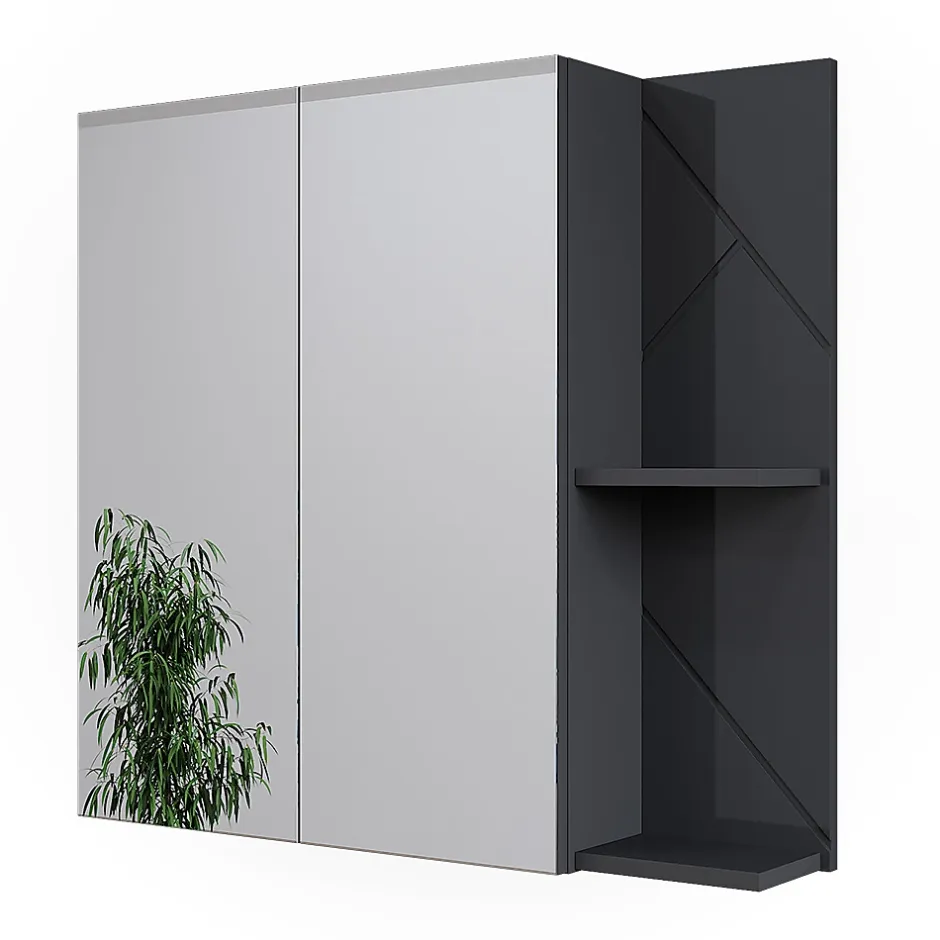 Vicco Armoire de toilette Anthracite Haute brillance 80x75cm* Armoire De Toilette