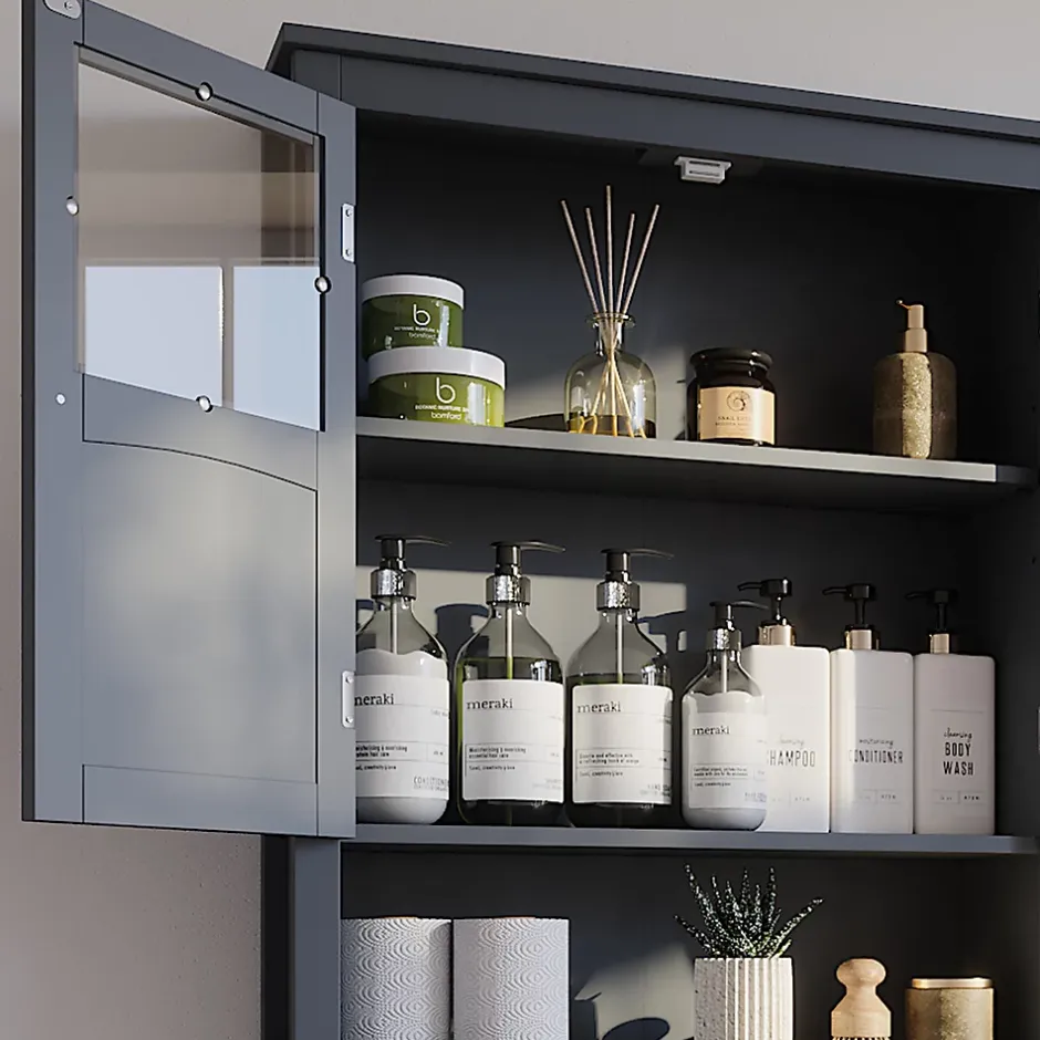 Vicco Armoire de toilette Gris 69x171cm