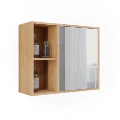 Vicco Armoire de toilette Bambou 54x44.5cm avec miroir