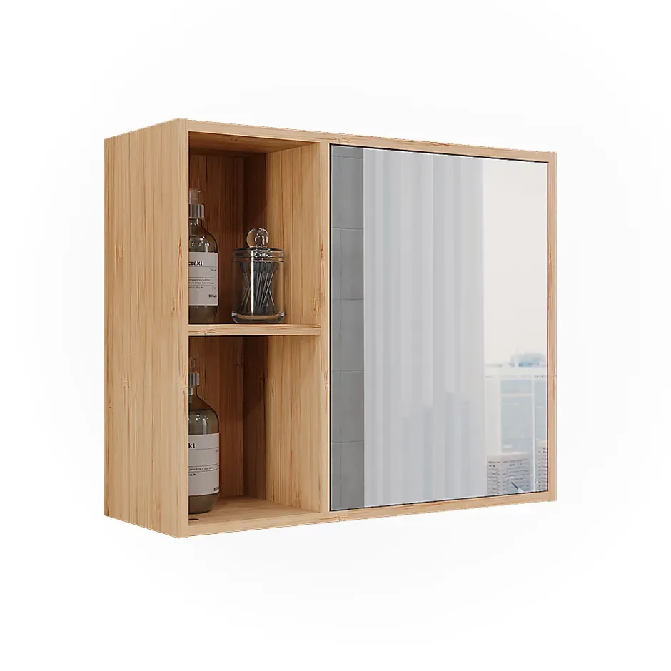Vicco Armoire de toilette Bambou 54x44.5cm avec miroir