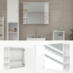 Vicco Armoire de toilette Blanc 79.6x64cm* Armoire De Toilette