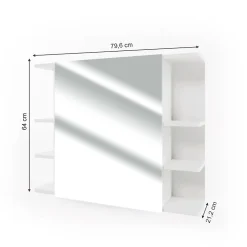Vicco Armoire de toilette Blanc 79.6x64cm* Armoire De Toilette
