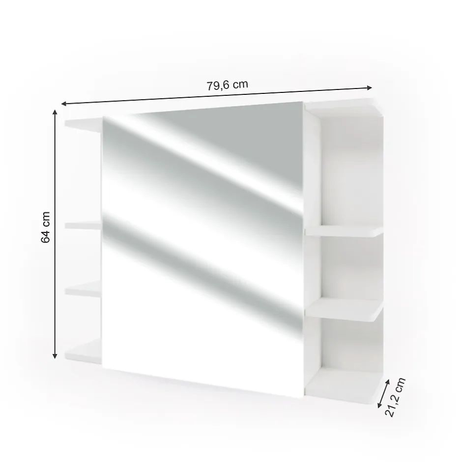 Vicco Armoire de toilette Blanc 79.6x64cm* Armoire De Toilette