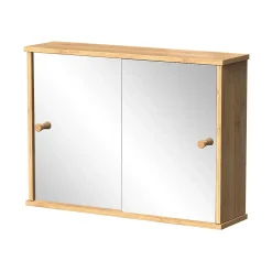 Vicco Armoire de toilette Bambou 55x40cm avec 2 portes coulissantes