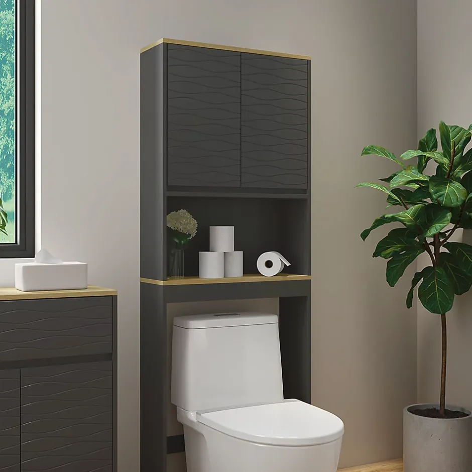 Vicco Armoire de toilette Anthracite 60x163cm* Meuble Wc