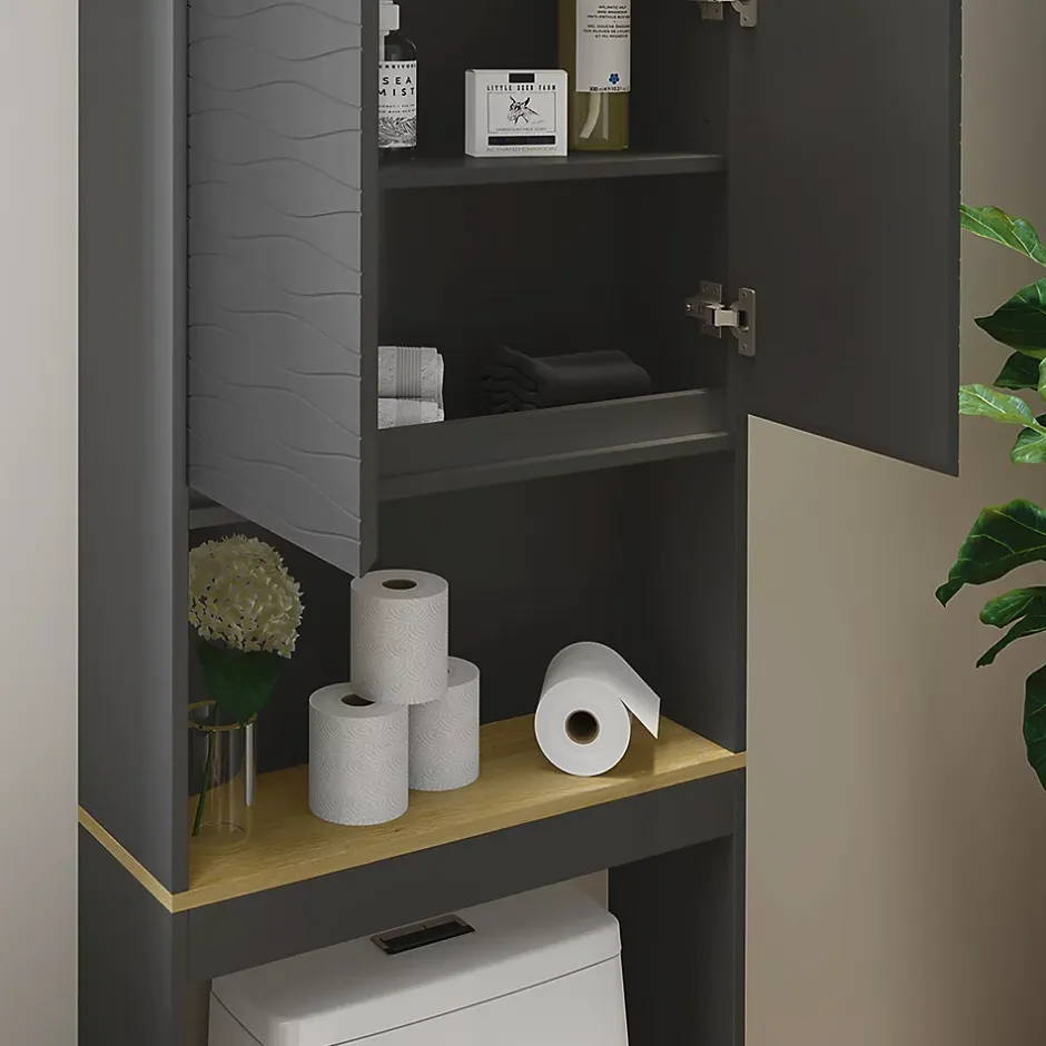 Vicco Armoire de toilette Anthracite 60x163cm* Meuble Wc