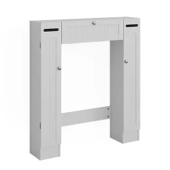 Vicco Armoire de toilette Blanc 89x99cm Distributeur de papier toilette à gauche et à droite