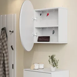 Vicco Armoire de toilette Blanc 60x60cm avec 2 compartiments