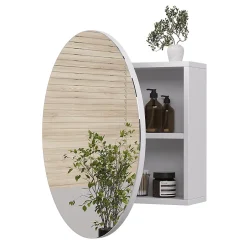 Vicco Armoire de toilette Blanc 60x60cm avec 2 compartiments