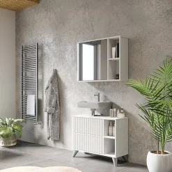 Vicco Armoire de toilette Blanc 80x60cm