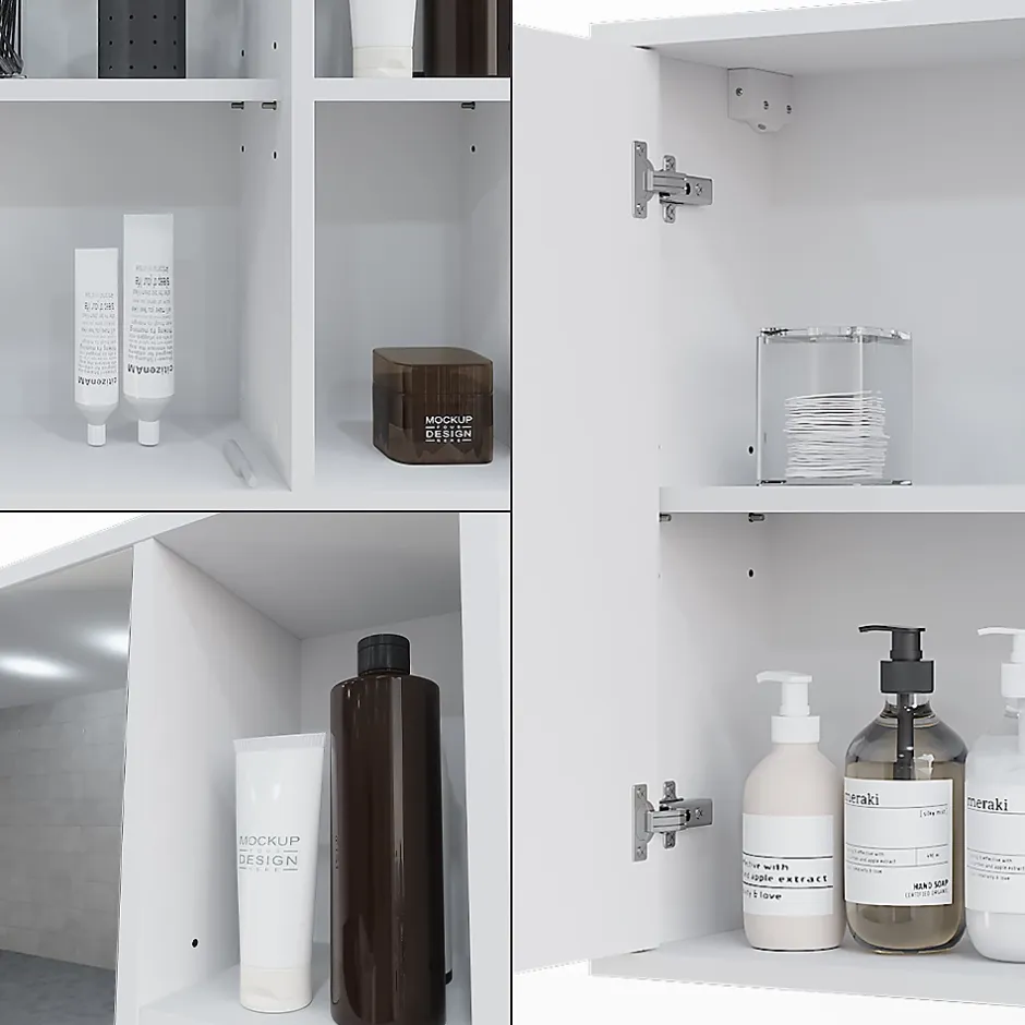 Vicco Armoire de toilette Blanc 80x60cm