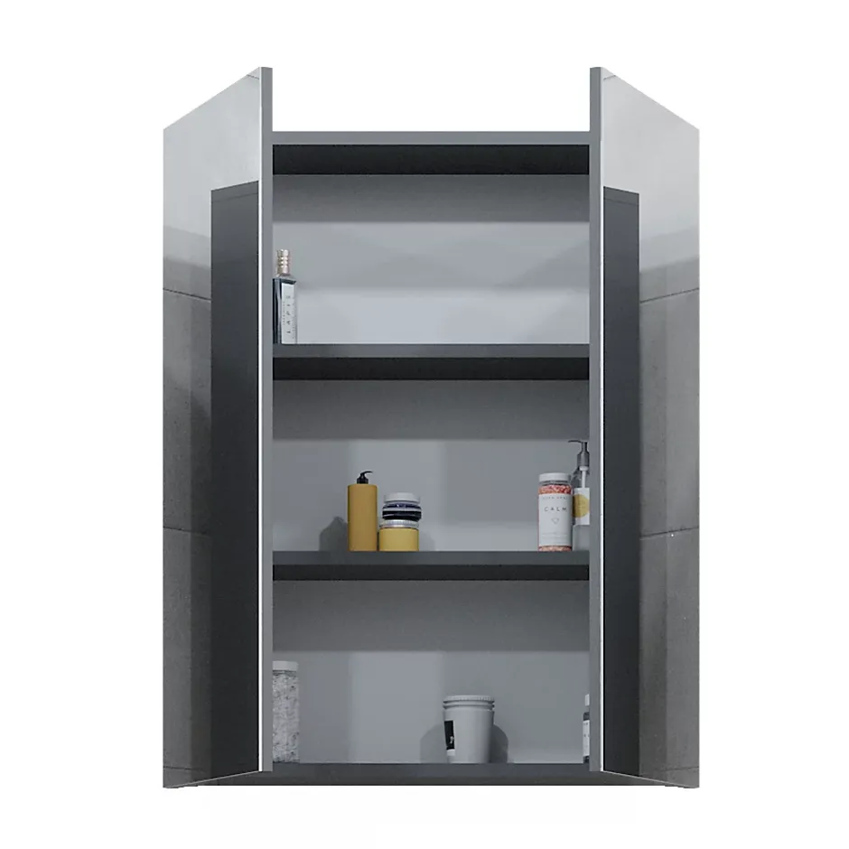 Vicco Armoire de toilette Anthracite 60x77cm