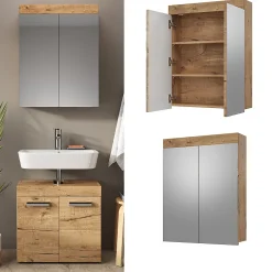Vicco Armoire de toilette Chêne Wotan 60x77cm* Armoire De Toilette
