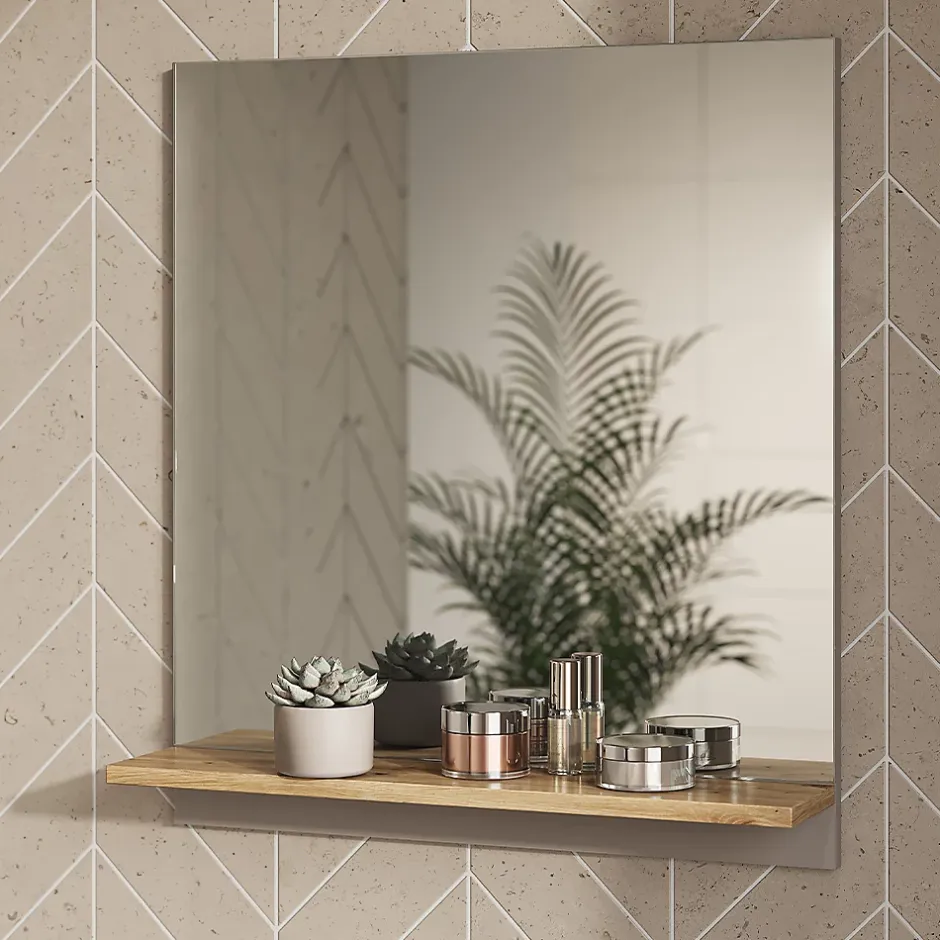 Vicco Armoire de toilette Grège 60x67cm avec étagère* Armoire De Toilette