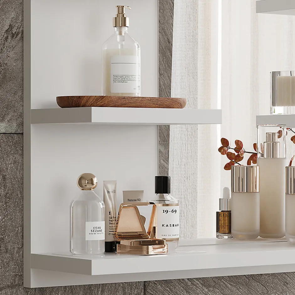 Vicco Armoire de toilette Blanc 58.8x50cm avec des étagères