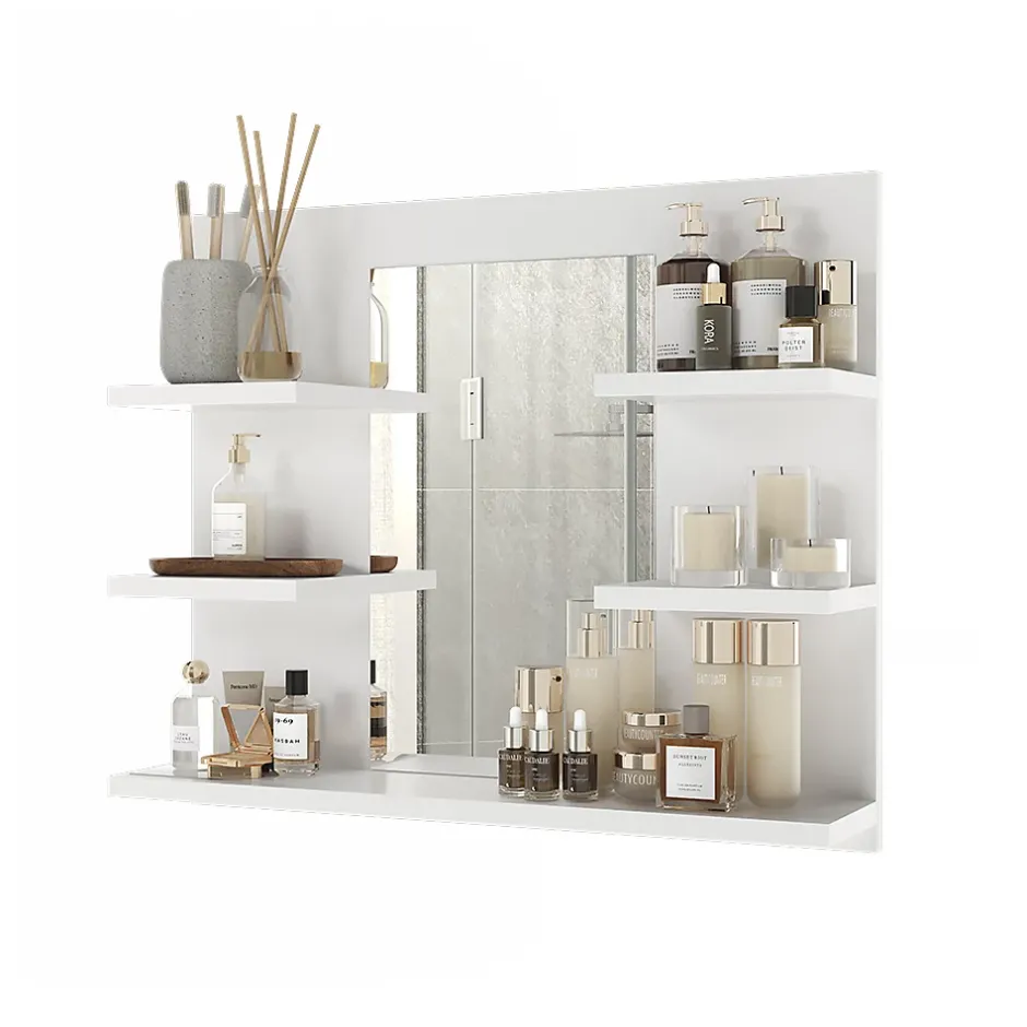 Vicco Armoire de toilette Blanc 58.8x50cm avec des étagères