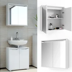 Vicco Armoire de toilette Blanc 60x60cm