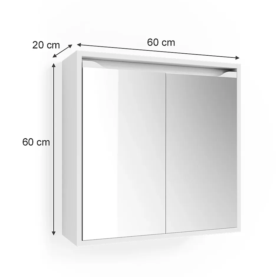 Vicco Armoire de toilette Blanc 60x60cm