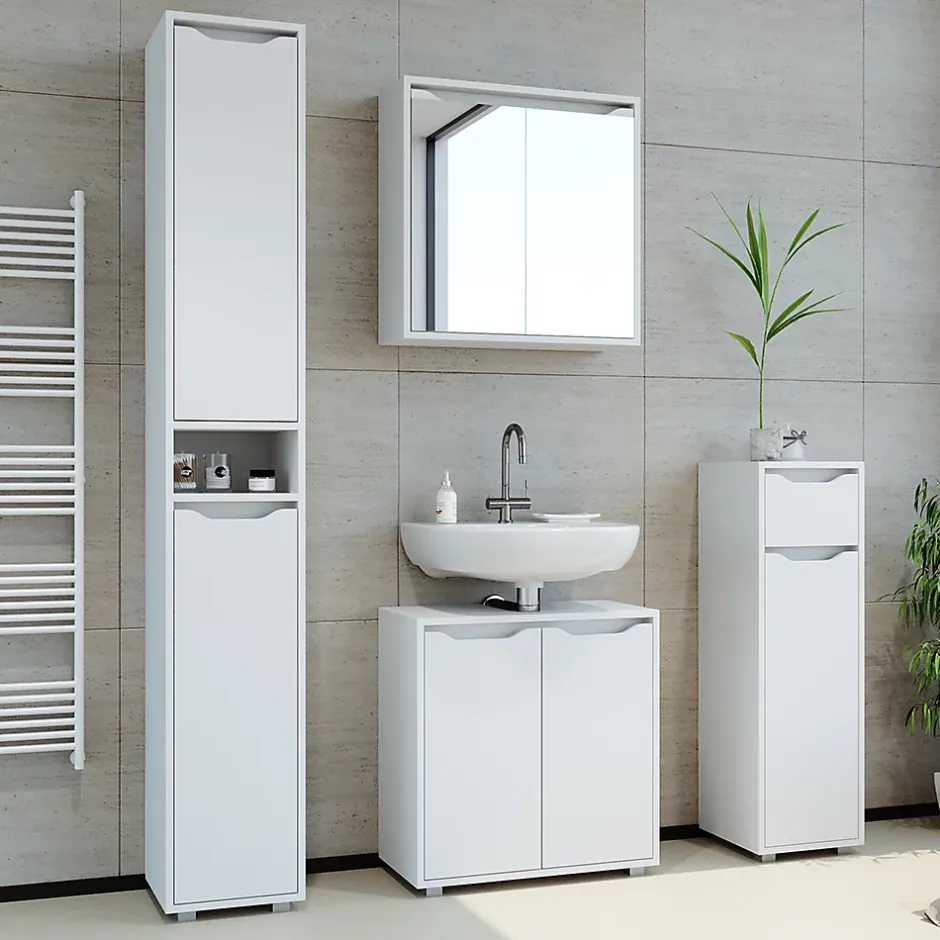 Vicco Armoire de toilette Blanc 60x60cm