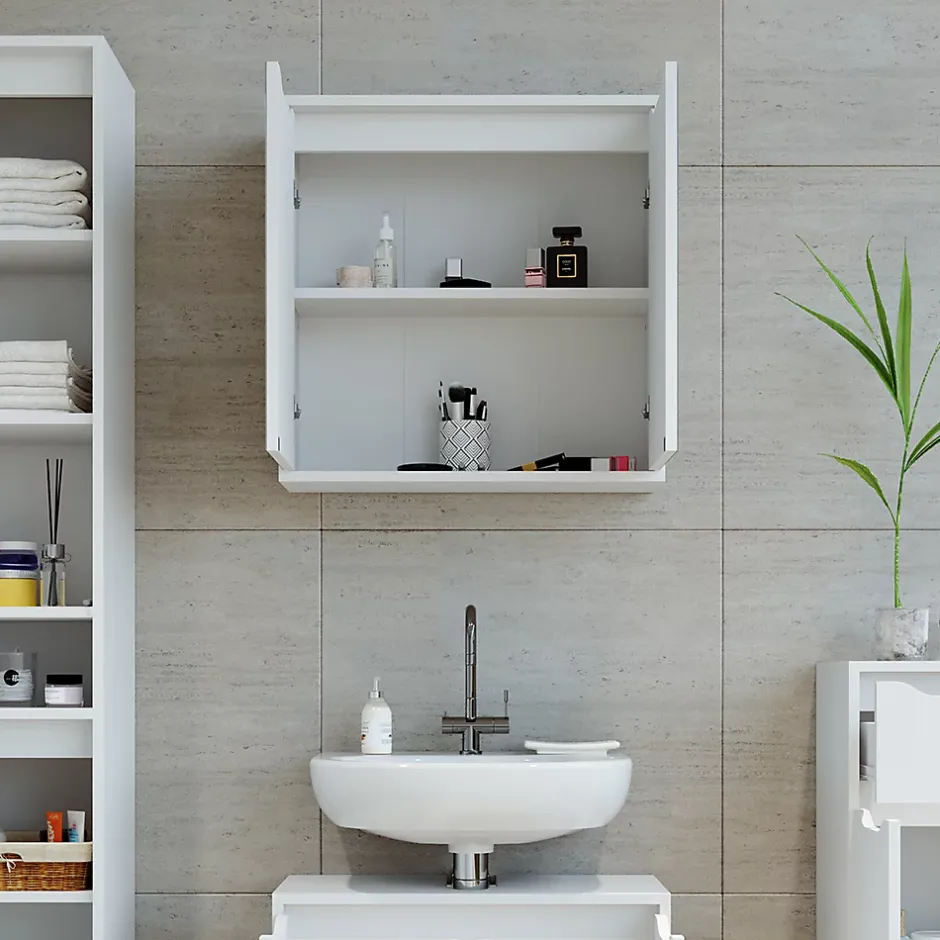 Vicco Armoire de toilette Blanc 60x60cm