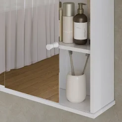 Vicco Armoire de toilette Blanc 55x40cm avec 2 portes coulissantes* Armoire De Toilette