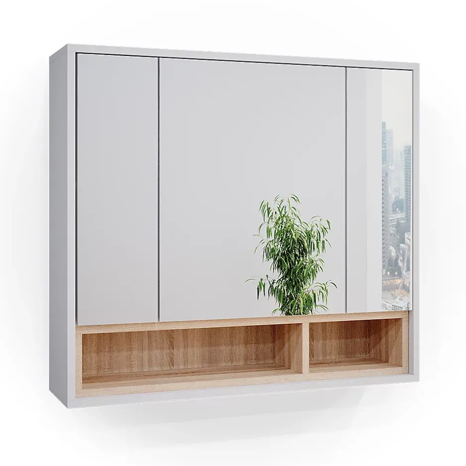 Vicco Armoire de toilette Blanc 80x72cm