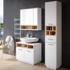 Vicco Armoire de toilette Blanc 80x72cm