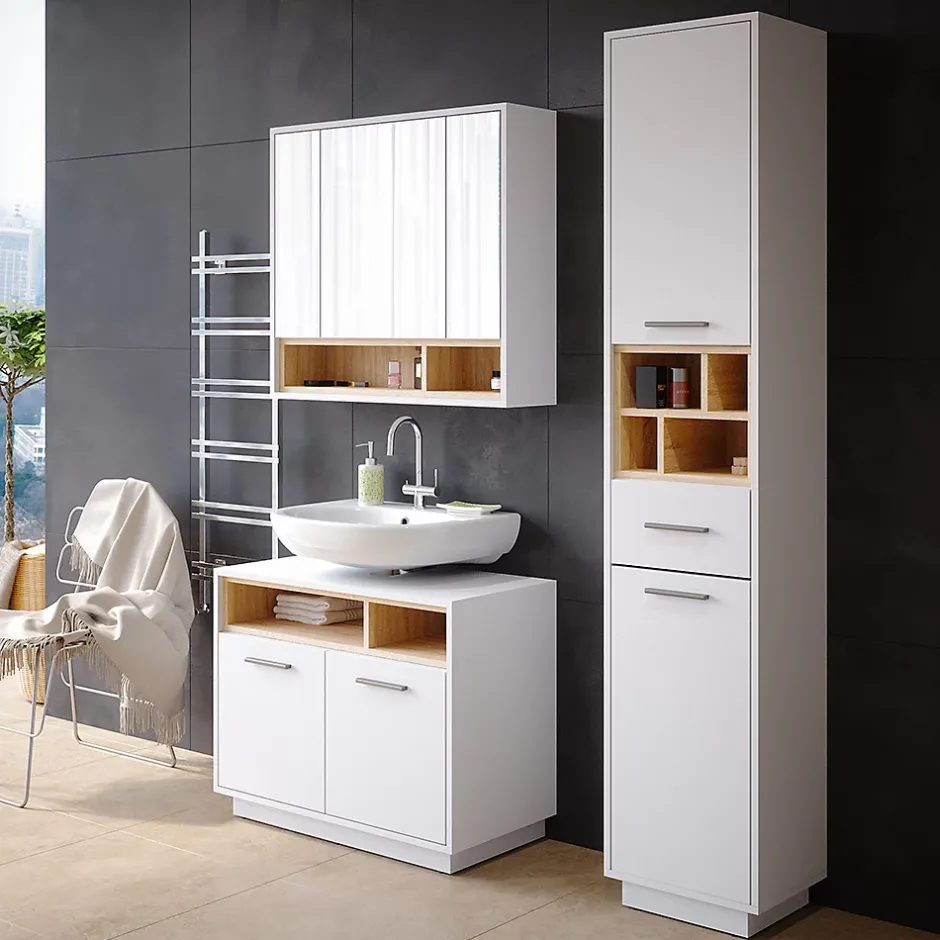 Vicco Armoire de toilette Blanc 80x72cm