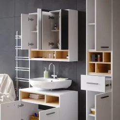 Vicco Armoire de toilette Blanc 80x72cm