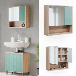 Vicco Armoire de toilette Vert menthe 54x53cm* Armoire De Toilette