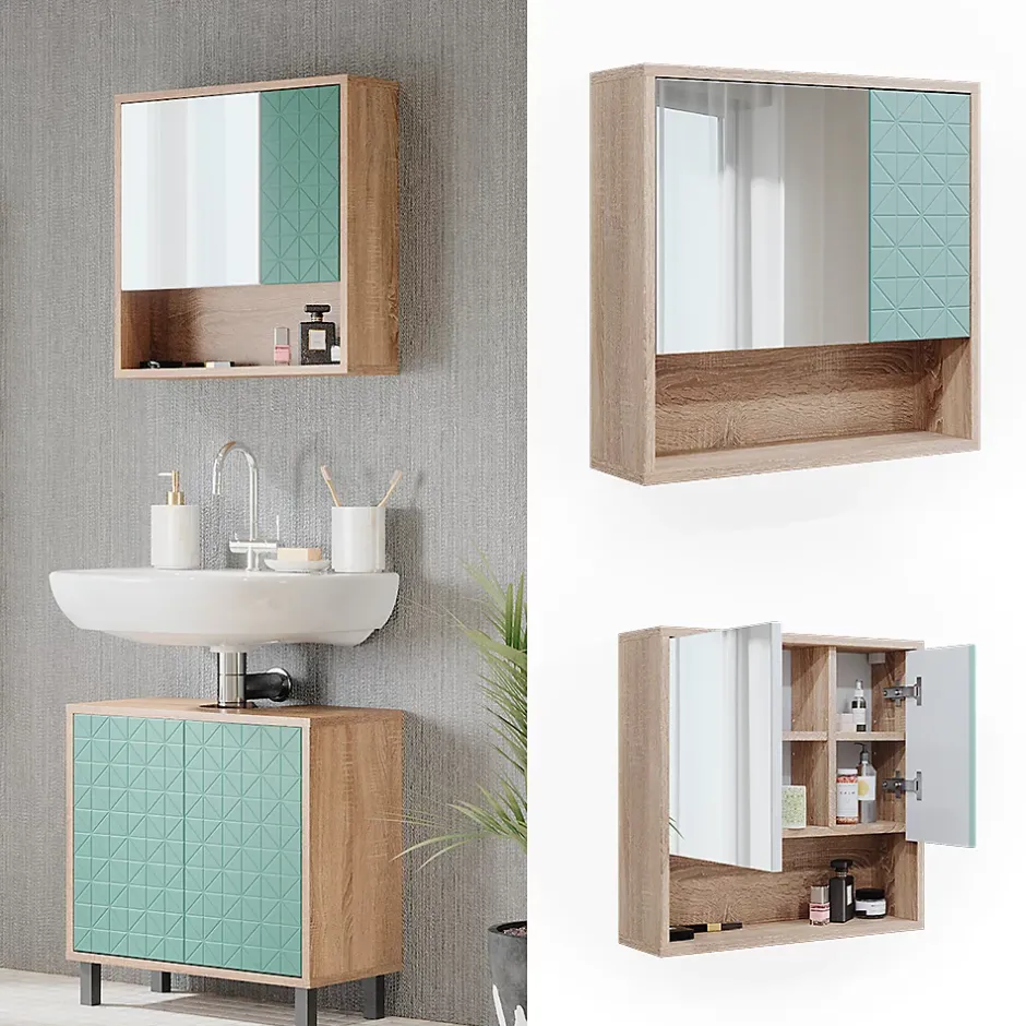 Vicco Armoire de toilette Vert menthe 54x53cm* Armoire De Toilette