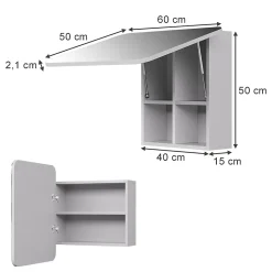 Vicco Armoire de toilette Blanc 60x50cm avec des étagères* Armoire De Toilette