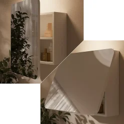 Vicco Armoire de toilette Blanc 60x50cm avec des étagères* Armoire De Toilette