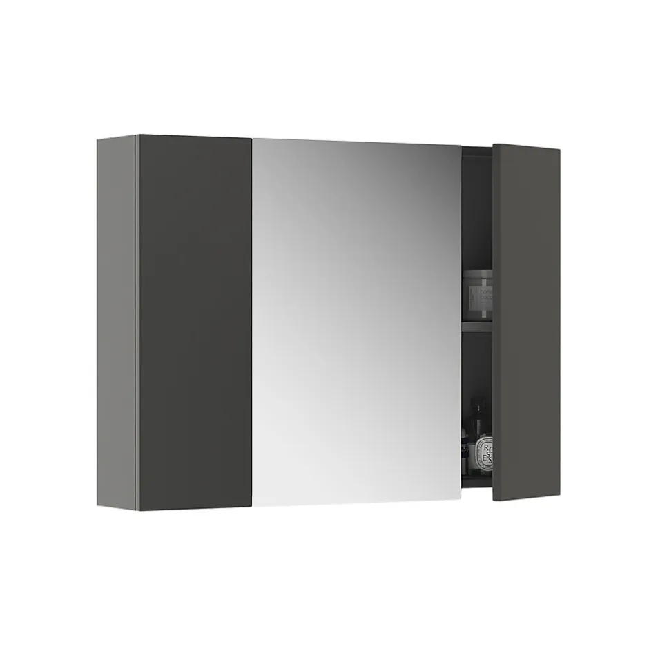 Vicco Armoire de toilette Anthracite 80x59.2cm avec des étagères* Armoire De Toilette