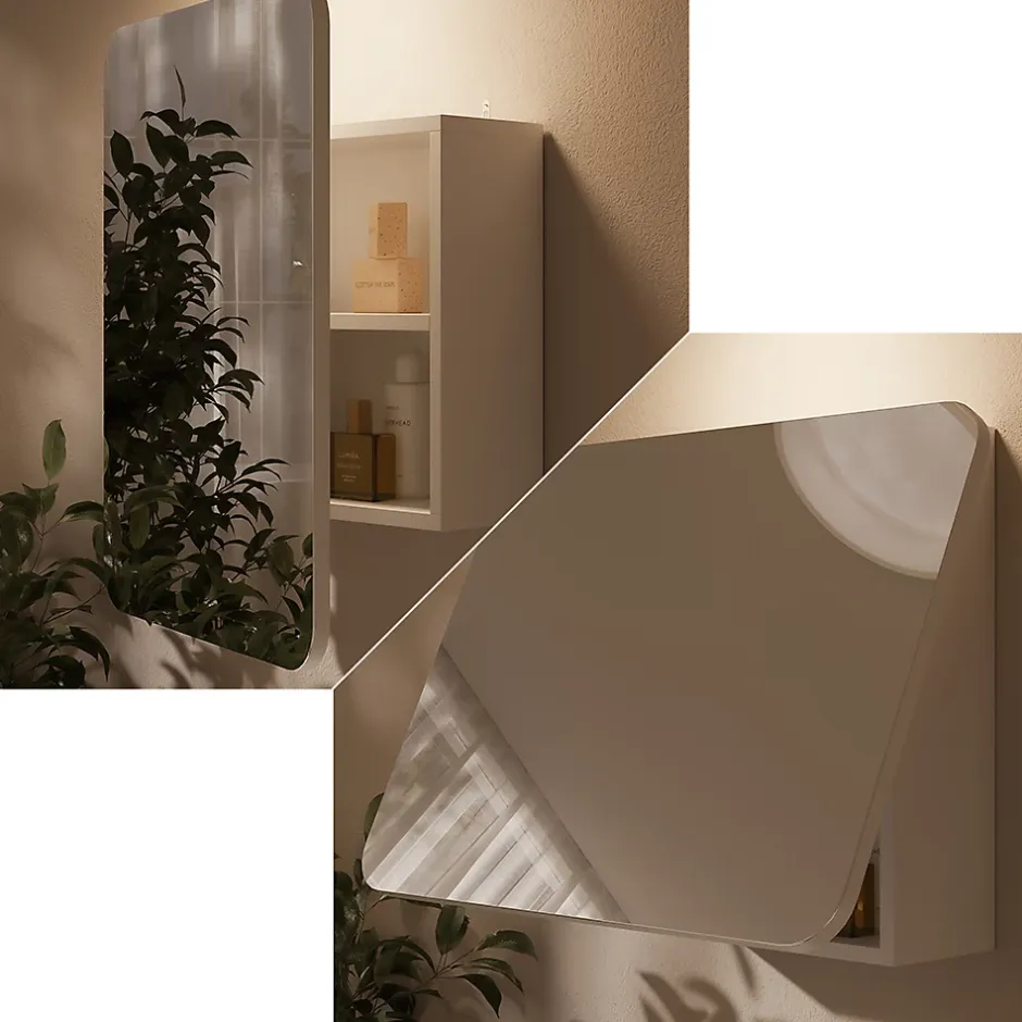 Vicco Armoire de toilette Blanc 65x50cm avec des étagères