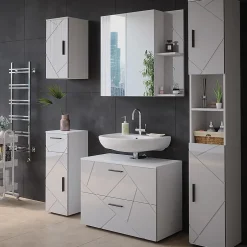 Vicco Armoire de toilette Blanc Haute brillance 80x75cm* Armoire De Toilette
