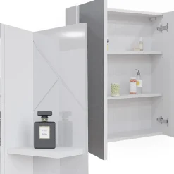 Vicco Armoire de toilette Blanc Haute brillance 80x75cm* Armoire De Toilette
