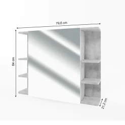 Vicco Armoire de toilette Béton 79.6x64cm